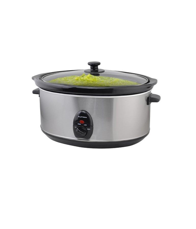 Premium Stainless Steel Slow Cooker 6.5L Pot Removable Ceramic Inner
