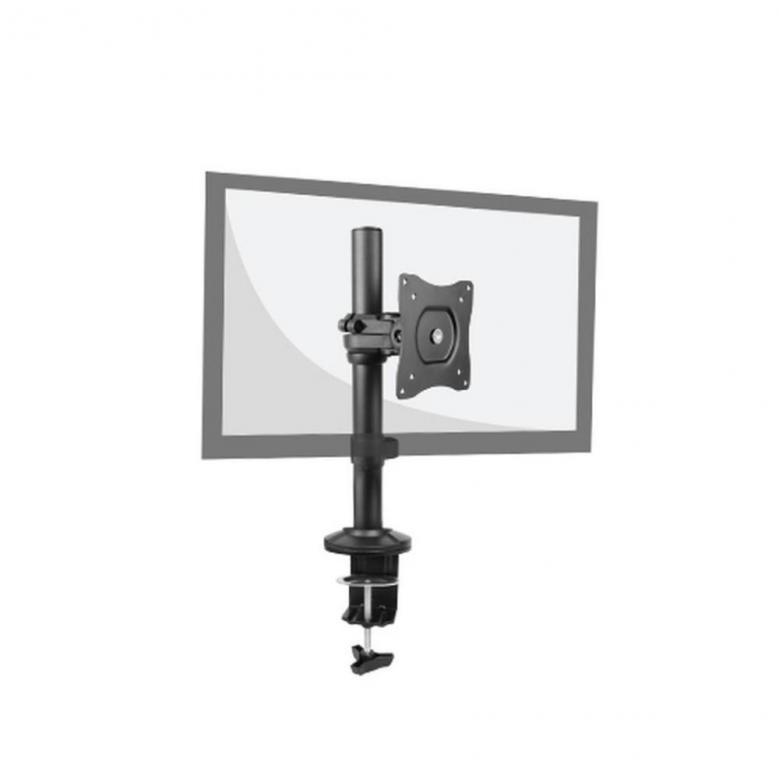 Single LCD Monitor Desk Mount Bracket - Full Motion Articulating Arm, Fits 75/100mm VESA