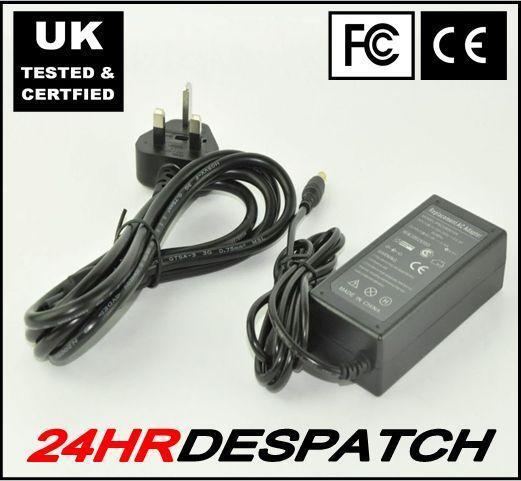 15V 4A Laptop Ac Charger With Mains Lead For Toshiba Satellite Pro 1405-S171