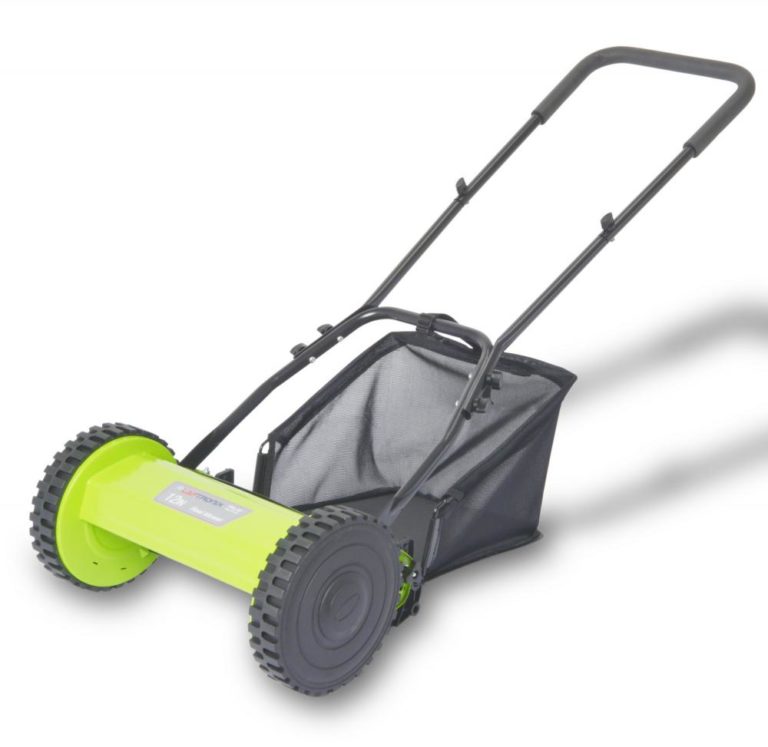 Laptronix Manual Lawnmower Grass Cutter Hand Cylinder Mower Hand Push