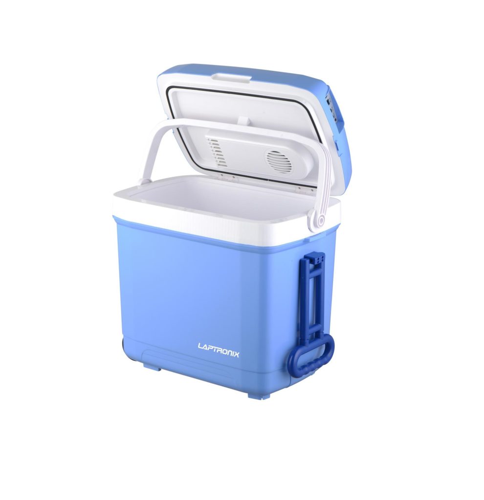 30L Trolley Cool Box Electric Travel Cooler Camping Picnic Ice 12V 240V