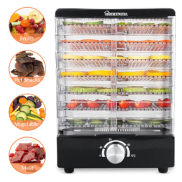 Food Dehydrator 7 Tier Fruit Dryer Meat Drying Machine 350W 40-70°C Temp Adjust