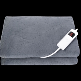 Hometronix Luxurious Electric Heated Throw Double Blanket – Grey Fleece, 160 x 130cm, 6 Heat Settings, LED Controller, Auto Shut-Off, Energy Efficient, Cozy Sofa & Bed Blanket