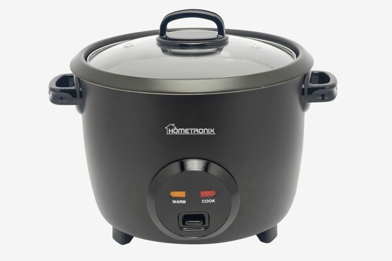 HomeTronix 2.8L Rice Cooker with Thermostat – Matte Black, Non-Stick Inner Pot, Keep Warm Function, Glass Lid, Measuring Cup & Steam Tray – Perfect for Fluffy Rice, Vegetables & One-Pot Meals - Image 3
