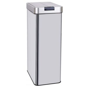 HomeTronix Automatic Sensor Bin 80L, Touchless Motion Sensor Kitchen Bin, Stainless Steel Smudge-Resistant Finish, Soft Close Dual Lid, Hands-Free Waste Bin, Battery Powered, Stay-Open Function