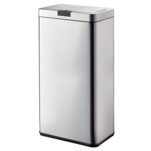 Automatic Sensor Bin 80L, Touchless Motion Sensor Kitchen Bin, Stainless Steel Smudge-Resistant Finish, Soft Close Lid, Hands-Free Waste Bin, Battery Powered, Stay-Open Function