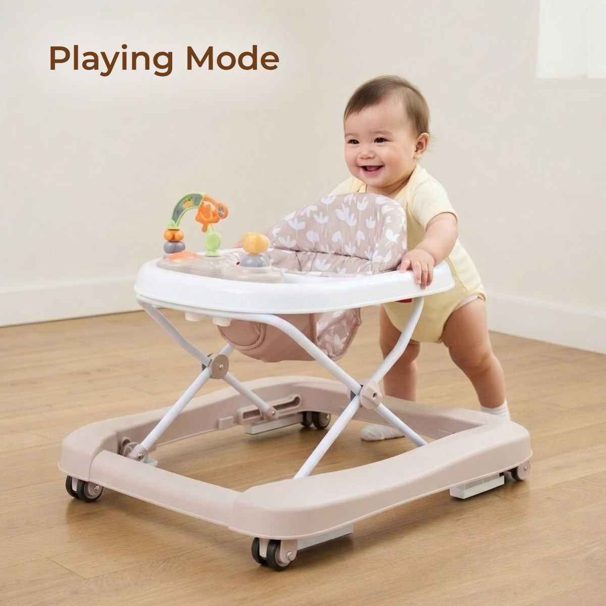 4-in-1 Baby Walker with Activity Centre, Push-Along Walker, Adjustable Height - Image 8