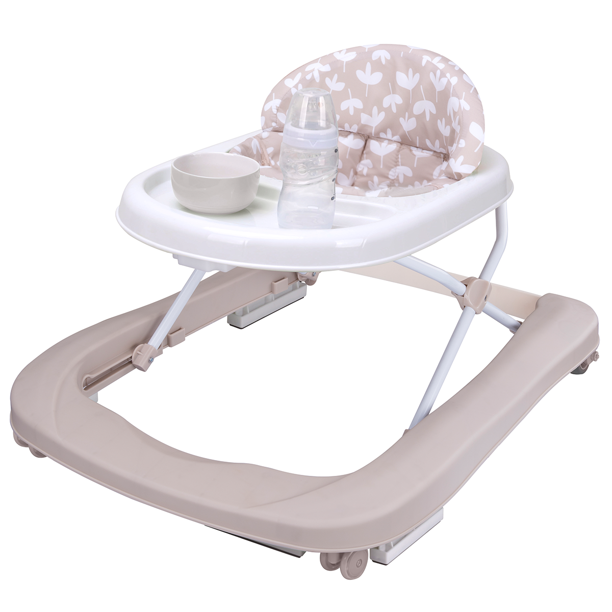 4-in-1 Baby Walker with Activity Centre, Push-Along Walker, Adjustable Height