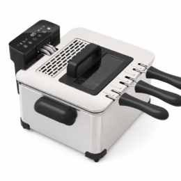 HomeTronix Digital Deep Fat Fryer 5L, 2000W Electric Digital Touch 60-Minute Timer