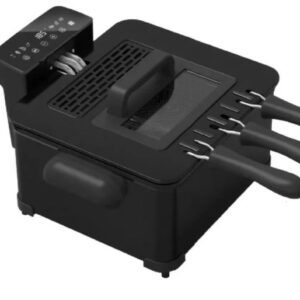 HomeTronix Digital Deep Fat Fryer 5L, 2000W Electric Digital Touch 60-Minute Timer